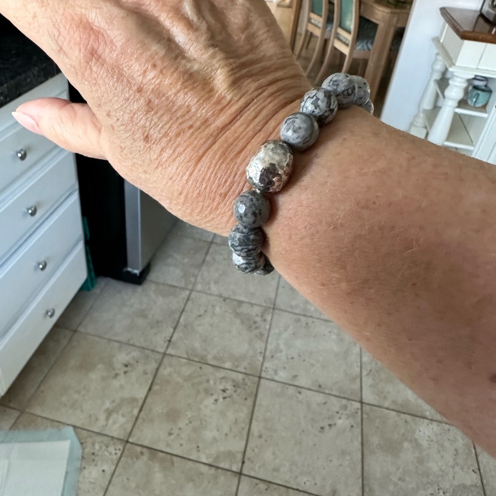 Simon Sebbag sterling silver and gemstone bracelet